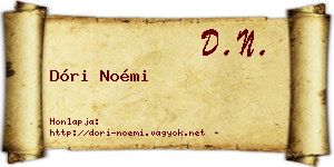 Dóri Noémi névjegykártya